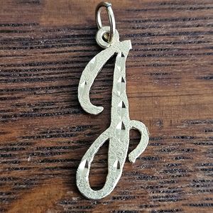 14k "J" pendant